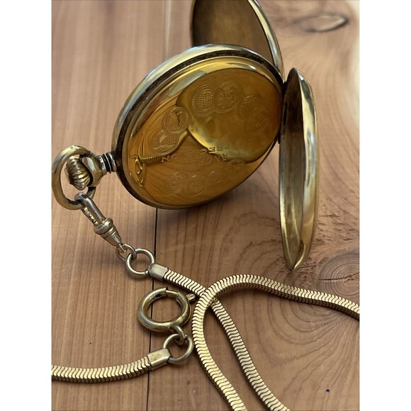 1960’s CARAVELLE Bulova Pocket Watch Hunter Case 17 Jewels 890 Swiss Made Works - Picture 7 of 16